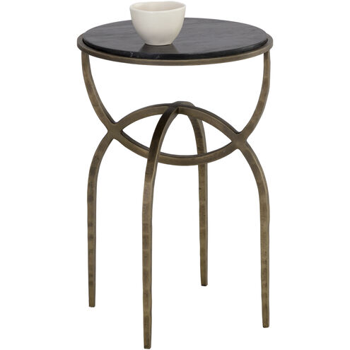 Alicent 24 X 16 inch Black Marble End Table